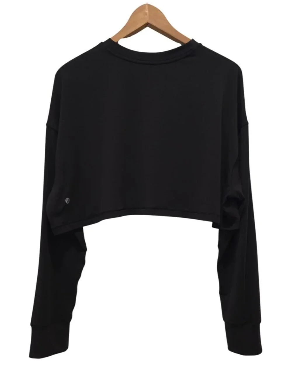 Lululemon Jersey Training Super-Cropped Loose-Fit Long-Sleeve Athleisure Top XL - Picture 2 of 6